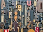Giant Antique Letterpress Printer Wood Type Mix 168 Pieces Full Alphabet Numbers