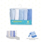 Spasilk Washcloth Wipes Set For Newborn Boys And 10 Count  pack Of 1   Blue 