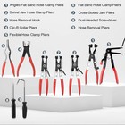 9pcs Hose Clamp Pliers  Long Reach Hose Clamp Tool Remover For Water Hose And Au