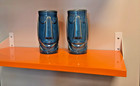 Vintage Libbey Blue Easter Island Tiki Mug Tumbler Set Of 2 Tiki Mugs 7  14 Oz