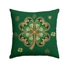  St Patricks Day Gold-embellished Clover Throw Pillow 18  X 18   pack Of 1 