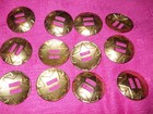 12 Conchos  1 1 2  Nickel Plated  Slotted  Star Design  Free Shipping 