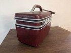 Samsonite Silhouette Red Burgundy Train makeup Case luggage W  Mirror