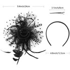 Shueriet Women   s Black Feather Fascinator Hat 1920s Tea Party Derby