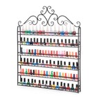 6-tier Nail Polish Wall Mount Rack Heart Design Stand Organizer Display Black