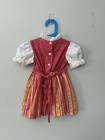 Vintage Sears Girls Size 2t Floral Dress Lace Up Eyelit Trim Cottagecore Prairie