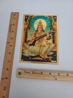 Hindu Goddess Saraswati Maa - Hd Golden Plastic Paper Poster 5x7 