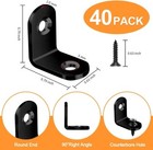 40pcs L Bracket Corner Brace Set  Stainless Steel 90 Degree Right Angle Bracket