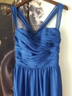 Alfred Angelo Sz 14 Formal Dress Mediteranea Blue Gown Strapless Bridesmaid Prom