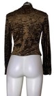 Y2k 90s Womens Victorian Brown Button Up Sheer Whimsigoth Vampy Top Sz S m
