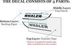 2 Set Boston Whaler Decals For Boat Hull  Marine Grade Sticker  red 12  X 2 44  