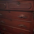 Halo-tlc Victorian Solid Walnut Carved Dresser 1860 5 Drawers 41x40x18in