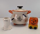 Temp-tations Halloween Boofetti Appetizer Crock Toothpick Holder Set New