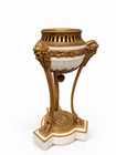 Antique French Louis Xvi Style Gilt Bronze   White Marble Cassolette Urn 10 75 