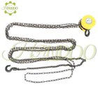 Chain Hoist Chain Block 1 T 2200lb Capacity 15 Ft Lift Steel Construction Yellow