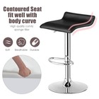 Modern Backless Bar Stools Set Of 4 Swivel Adjustable Chrome Hydraulic Black