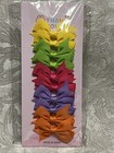 Bright Colorful Hair Bow Clips Grosgrain Ribbon Baby Toddler Hair Barrette Set