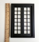 Dollhouse Double French Doors Black 1 12 Scale Miniature Interior Exterior