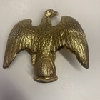 Vintage Heavy Cast Brass Patriotic Eagle Finial Topper  Good Detail