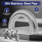 1 75   1 3 4   Id X 72  Universal Exhaust Flex Pipe  304 1 75  Id X 72  Length