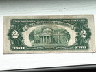 1953  2 Two Dollar Bill Red Seal Legal Tender Note Old Us Fine Banknote