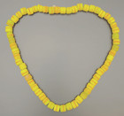 Antique Old Trade Glass Beads Strand - Yellow With Orange Accents Glass Beads