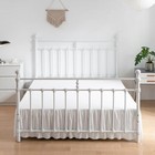 Tufted Dot Bed Skirt Full Size ruffled Bed Skirt With 14  full Tufted Dot-white