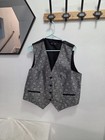 Neil Allyn Men s Formal Vest Waistcoat Gray black Paisley Xl Regular Polyester