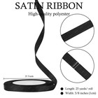 Black Satin Ribbon 3 8 Inch X 25 Yards Fabric Gift Wrapping Flower Bouquet Craft