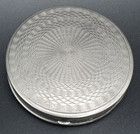 Vintage Silver Tone Adjustable Powder Compact With Mirror - K780