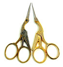 Two German   Italian Bird Crane Sewing Scissors   Wasa Solingen   Made In Italy