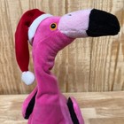 Dan Dee Singing Flamingo Macarena Christmas Animated Pink Santa Hat Plush Works