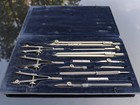    vintage Projekta Technical Drawing Math Compass Set Fitted Velvet Case Germany