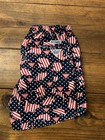 Columbia Pfg Men   s Swim Shorts Patriotic Flag Stars  Drawstring  Pockets 