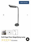 Sharper Image Lighted Floor Magnifying Lamp 1 75x 7in Lens Black 200370