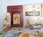 Antq Victorian Trade Cards 2 Scrapbook Albums Holiday Cards Advertising  Blanks