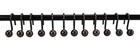 Bronze Shower Curtain Hooks Set Of 12 Rust-resistant Decorative Ball Design
