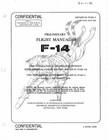 F-14a Tomcat Preliminary Flight Manual Book