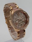 Michael Kors Wren 41 5mm Mk6096 Rose Gold Crystal Pave Dial Chrono Lady s Watch