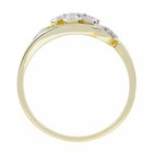 Floral Art Deco Style Lab Created Diamond Edwardian Engagement 14k Gold Fn Rings