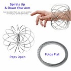 Magic Arm Ring - Toy Flow Rings Kinetic Spring Bracelet - Silver Color