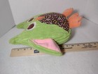 Plush Green Chenille Owl Pillow Corduroy  10 