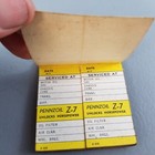 New Pennzoil Z-7 Oil Change Service Tag Booklet Form 417 Vintage Advertising