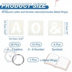 5  Letter Stencils  Square  40 Count