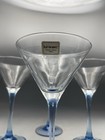 Luminarc Azur Blue Martini Cocktail Glasses Set Of 4