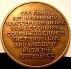 Alcoholics Anonymous Aa 12 Year Bronze Medallion Token Coin Chip Sobriety Sober