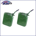 2pcs 5 Gallons Practical Can Gasoline Jerry Can Metal Steel Tank Emergency