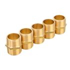 5 Pcs Efield 1  X1  Male Npt  Hex Nipple Pipe Adapters  brass Fittings