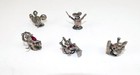 Vintage Pin Cushion Metal Novelty Animal Band Members     Set Of Five
