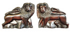 Rare Antique 1760 Mahogany Wood Lion Appliques Georgian Architectural Salvage